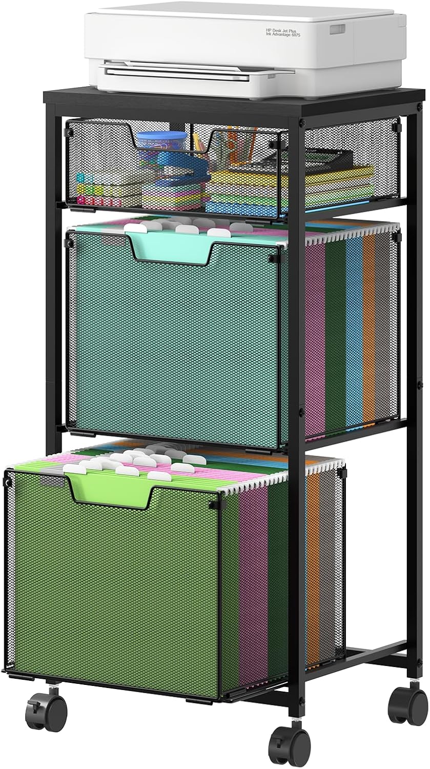 sbanmao 3 drawer mobile file cabinet for home, main product view