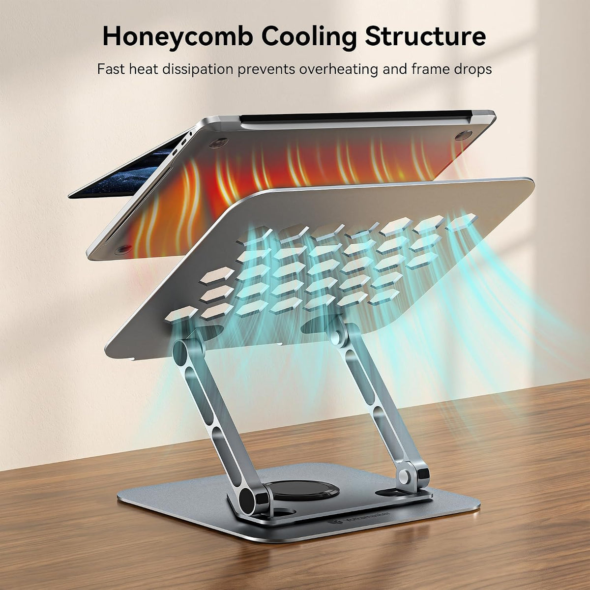 Yottamaster Adjustable Laptop Stand, 360° Rotating Aluminum Desk Stand