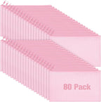 Reginary 80 Pack Canvas Zipper Makeup Bags Bulk Pencil Pouches Blank DIY Craft by Reginary