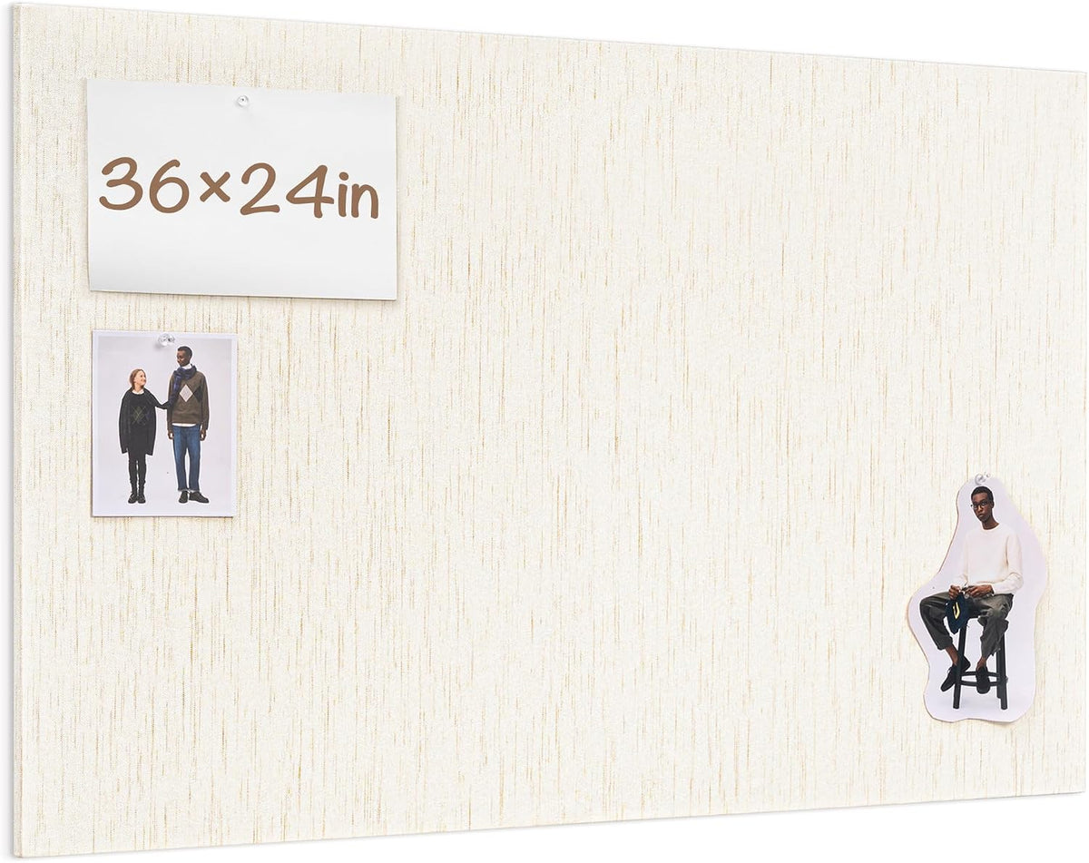 Lightomorrow Bulletin Board 36 x 24 inches, 3' x 2' Linen Board for W...