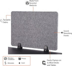 Stand Up Desk Store ReFocus Raw Clamp-On Acoustic Desk Divider Mounted Privacy - Image 6