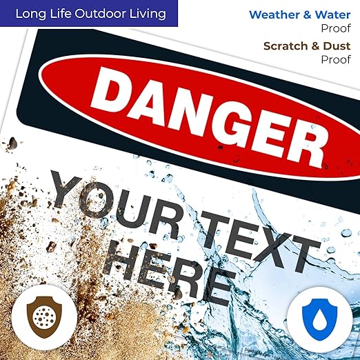 Custom Danger Sign, OSHA Sign, 10x14 Inches, Rust Free .040 Aluminum, Fade - Image 5