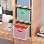 Samstar Hanging File Organizer, Mesh File Folder Organizer Crate Cabinet - Image 2