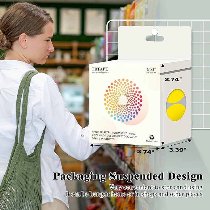 3 Inch Round Colored Dot Stickers, 4 Rolls in Dispenser Box - Image 4