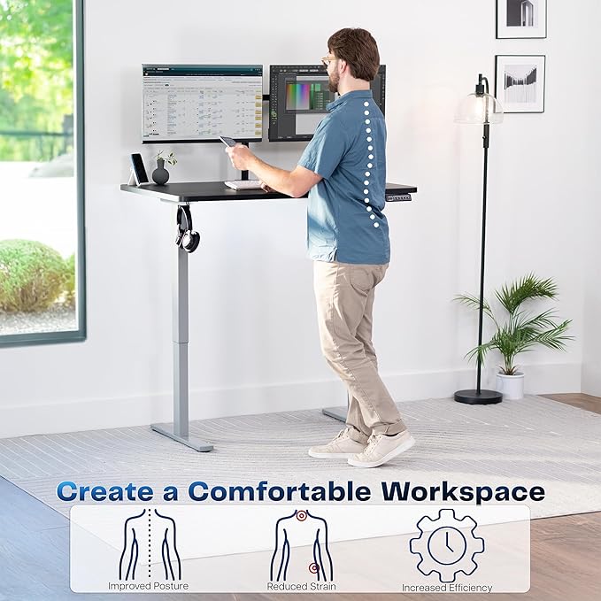 VIVO Electric 48 x 30 in Standing Desk, Memory Height Adjustment, 1B Series - Image 3