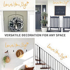Wall Decor Large Gold Love You Bye Sign Hallway Entryway Door Wall Art Boho - Image 7