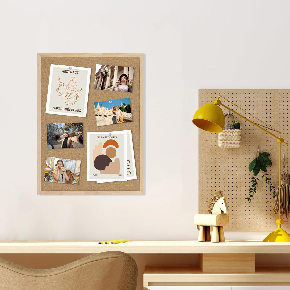DAHAPYBOO Bulletin Board for Office with Pin Oak Wood Boards 2Pack,24x18