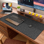 Auhoahsil Felt Desk Mat, Minimalist Large Mouse Pad XXL 35.5 x 15.7 in - Image 6