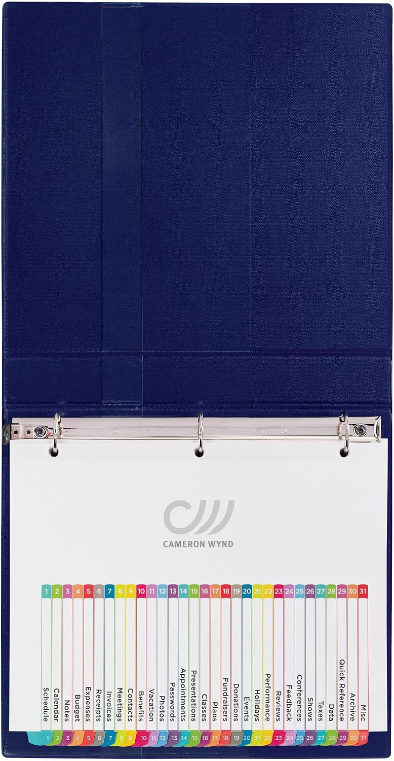 Avery 1-31 Dividers for 3 Ring Binders, 31 Tabs per Set, Customizable Table of Contents, Multicolor Arched Tabs, Great for Organizing Reports, Projects, and More (11846) (Pack of 12)