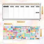 MOSA BEAR Undated Weekly Planner, 60-Week Horizontal Layout Desk Planner Daily - Image 2