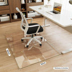 [Tempered Glass] 30" x 48" Glass Office Chair Mat for Carpet | 1/5" Thick Crystal Clear Heavy Duty Hard Floor Mat with Round Corner and Polished Edge, Resist Scratching Cracking Curling