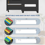 Fesbos 3 Drawer Vertical File Cabinet, Mobile Filling Cabinets - Image 4