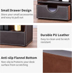 kingfom pu leather desk organizer pen pencil holder, close-up detail