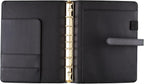 AT-A-GLANCE Faux Leather Undated Starter Set, 7-Ring, 5-1/2" x 8-1/2", Desk Size, Fashion, Black (DR1118-040-05)