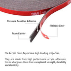 CANOPUS Double Sided Tape, 5952 Heavy Duty Mounting Tape, Strong Bond & - Image 3