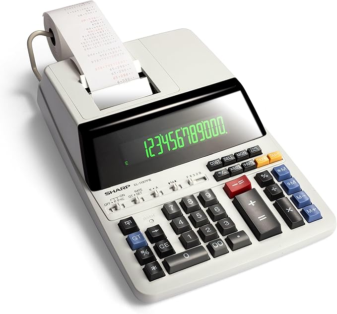 Sharp EL-1197PIII Heavy Duty Color Printing Calculator by SharpCalculators