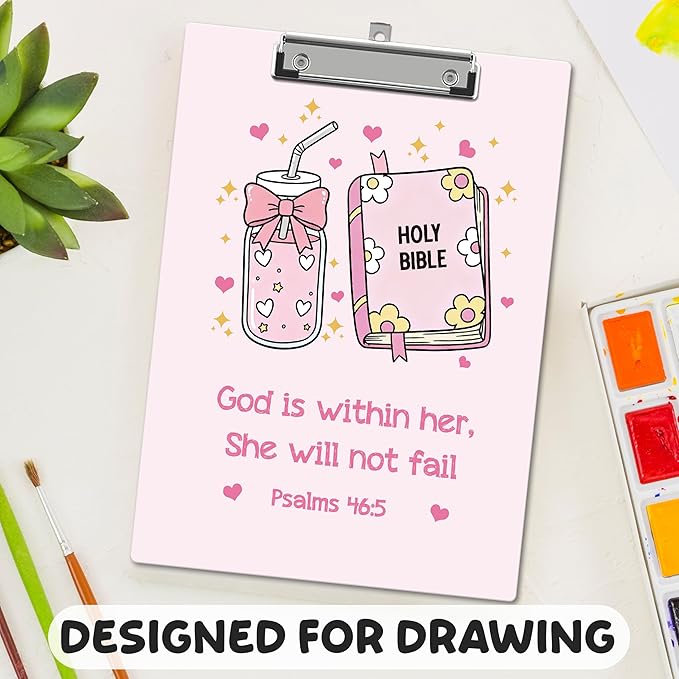 APIILVPQ Pink Clipboard, Bible Verse Clipboards - Image 6