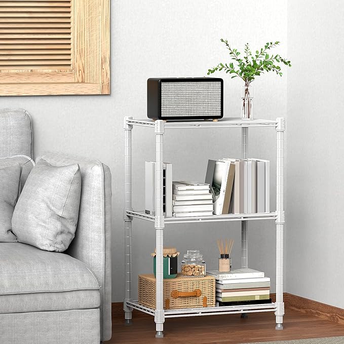 M MZG 450 lbs Wire Storage Shelving 3-Tier Utility Shelving Unit Steel - Image 2