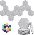 Hexagonal Acoustic Panels-12 Pack High-Density Sound Absorbing Panels by UNECHOACOUSTIC