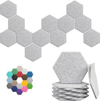 Hexagonal Acoustic Panels-12 Pack High-Density Sound Absorbing Panels by UNECHOACOUSTIC