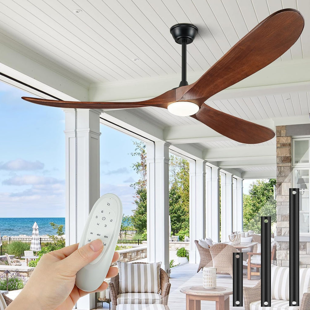 60" outdoor ceiling fans with lights and remote, main product view