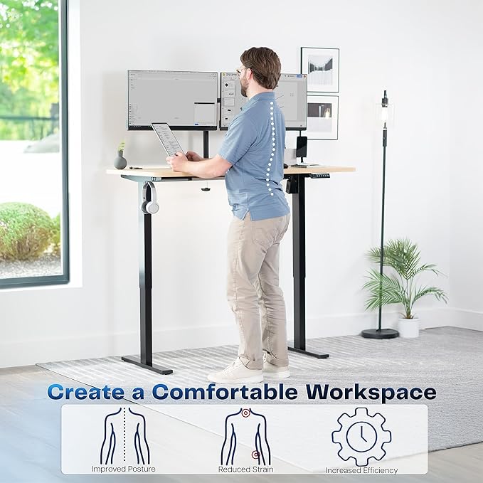 VIVO Electric 55 x 28 in Standing Desk, Memory Height Adjustment, 1B Series - Image 4
