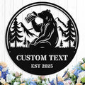 Custom Bear Metal Sign, Custom Bear Metal Wall Art Decor, Personalized Last by logo