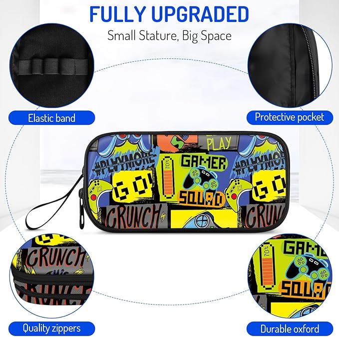 Fitvc Large Pencil Case for Boys, Gamer Boys Pencil Pouch for Kids Teens School - Image 2