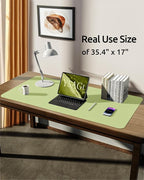 YSAGi Leather Desk Protector, Office Mat, Large Mouse Mat, Non-Slip PU Leather - Image 5