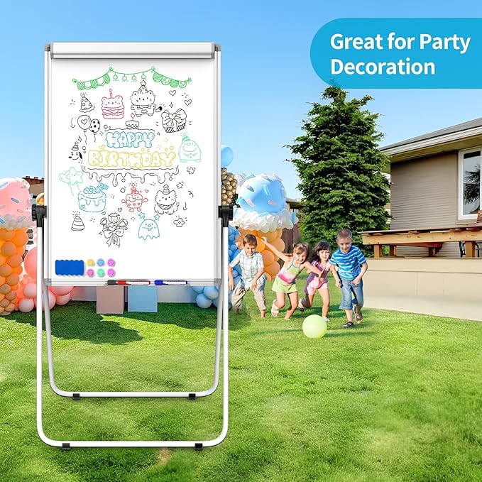 DexBoard U-Stand Double Sided 40" x 28" Magnetic Dry Erase Easel, Height - Image 6