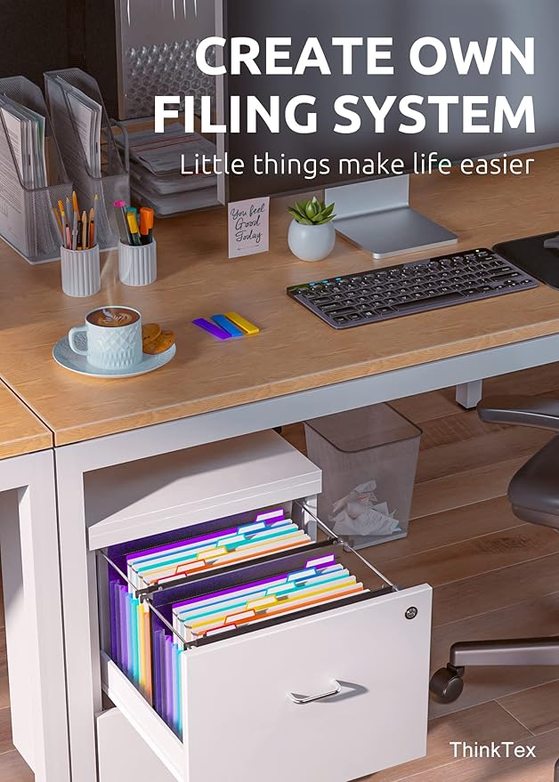 ThinkTex Plastic Expanding Hanging File Folders, 7 Innovative 1.2/'' Accordian - Image 6