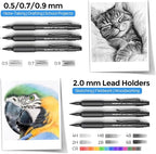 Nicpro 6PCS Weatherproof Mechanical Pencil Set, Sketching Drawing - Image 4