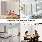 Kecreque 6 Panel Room Divider, 6ft Folding Screen Portable Wall Partition Room - Image 6