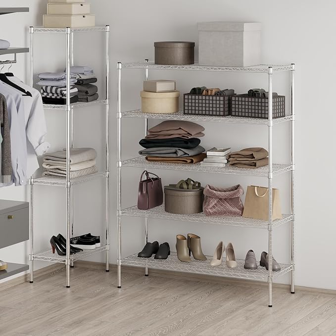 Regal Altair 18" Deep x 48" Wide x 64" Height Wire Shelving Kit | 5-Tier | NSF - Image 7