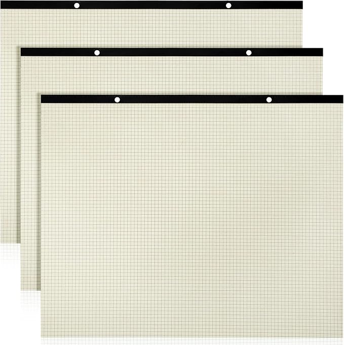 Fainne 3 Pcs Large Engineering Graph Paper Pad Giant Drafting Pad Blueprint by Fainne