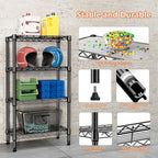M MZG 1000 lbs 4 Tier Shelf Metal Storage Shelves Wire Rack Closet Organizers - Image 7
