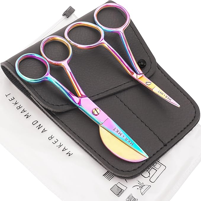 MAKER AND MARKET Small Embroidery 4.5 Inch Scissors Set of 2 Kit - Image 2