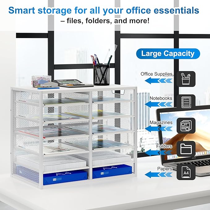 PAG-Mass Mail Sorter for Desk, Countertop Literature Organizer, Student Mailbox - Image 4