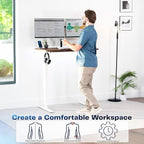 VIVO Electric 43 x 24 in Rustic Standing Desk, Memory Height Adjustment - Image 4
