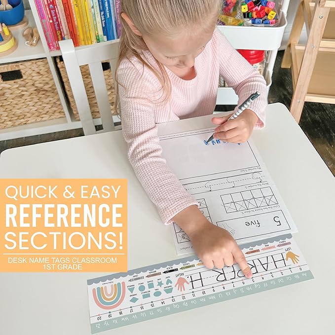 Desk Name Tags for Classroom -25 Student Name Plates for Classroom Kindergarten - Image 4