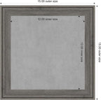 Amanti Art Grey Framed Magnetic Board 15x15 X-Small Vision Board - Image 4