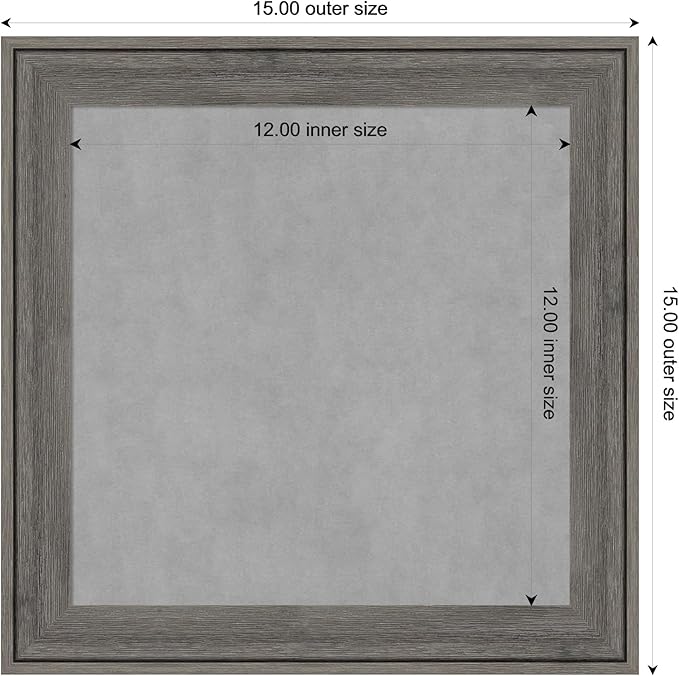 Amanti Art Grey Framed Magnetic Board 15x15 X-Small Vision Board - Image 4