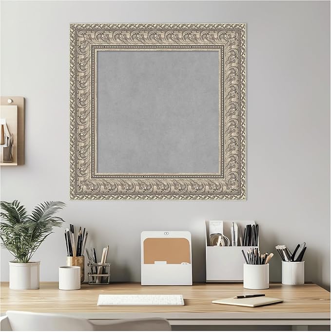 Amanti Art Silver Framed Magnetic Board 23x23 Small Vision Board - Image 5