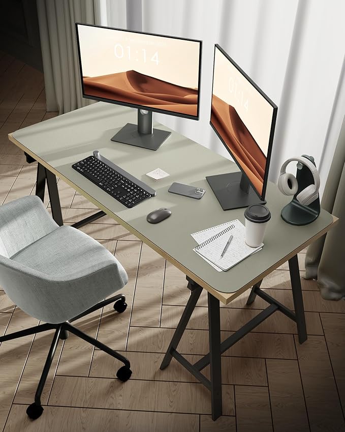 YSAGi Leather Desk Pad Protector, Office Desk Mat, Large Mouse Pad, Non-Slip PU - Image 2
