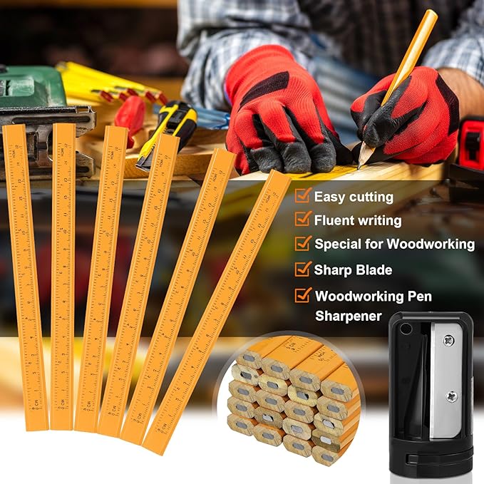 Honoson 200 Pcs Flat Construction Pencils - Image 7