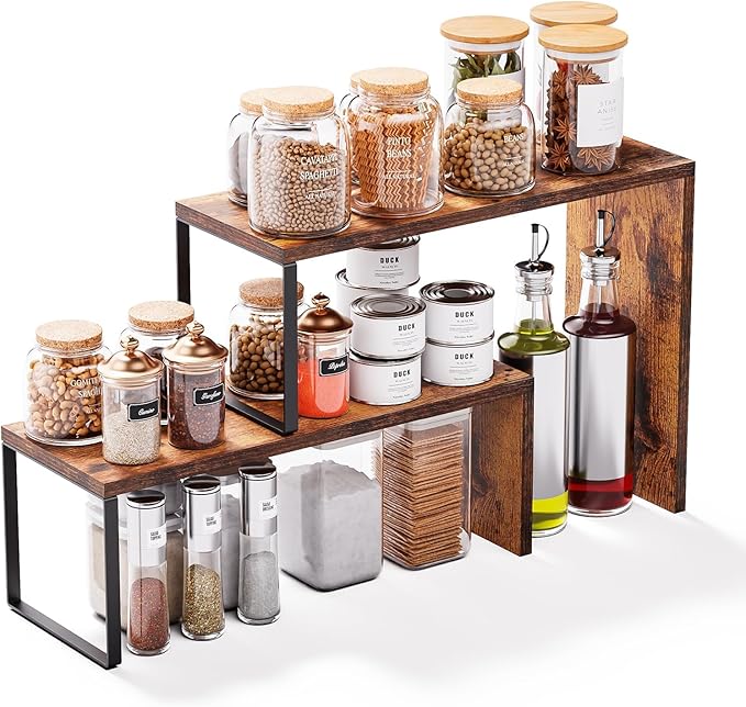 Vfelf Kitchen Countertop Organizer, Spice Rack Cabinet Organizer Shelf by Unknown