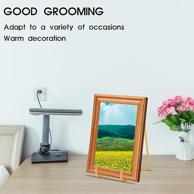 Decolore 6 inch 3 Pack Gold Metal Display Stands Plate Stands Plate Holder - Image 7