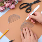 100 Pcs 4 Inch Clear Plastic Protractor Bulk Math Protractors Set 180 Degrees - Image 7
