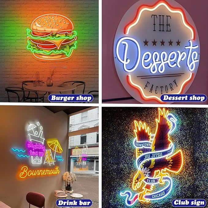 Custom Neon Sign Logo, Personalized LED Shop Name Logo Sign - Image 4