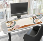 Boho Desk Mat, Abstract Retro Plant Large Mouse Pad, XXL Gaming Large Mousepad - Image 6